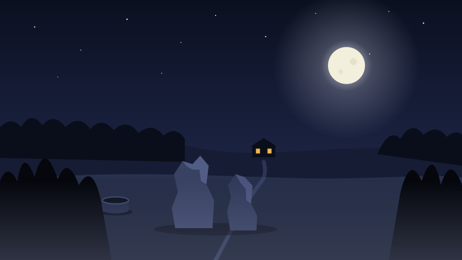 Blue Bell Hill stones in the dark